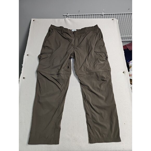 LL Bean Hiking Pants Convertible Mens XXL Nylon Spandex Shorts Cargo - Picture 1 of 4